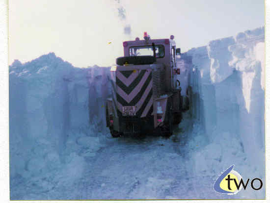 Winter 1978/79 snowplough in action