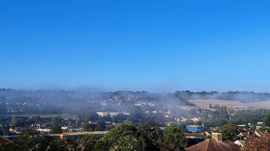 Early morning fog burning off. Posted by Brian Gaze