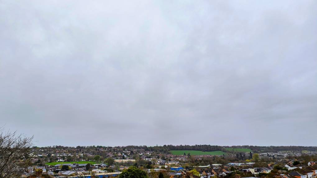 Overcast skies and rain Berkhamsted, ,, sent by Brian Gaze