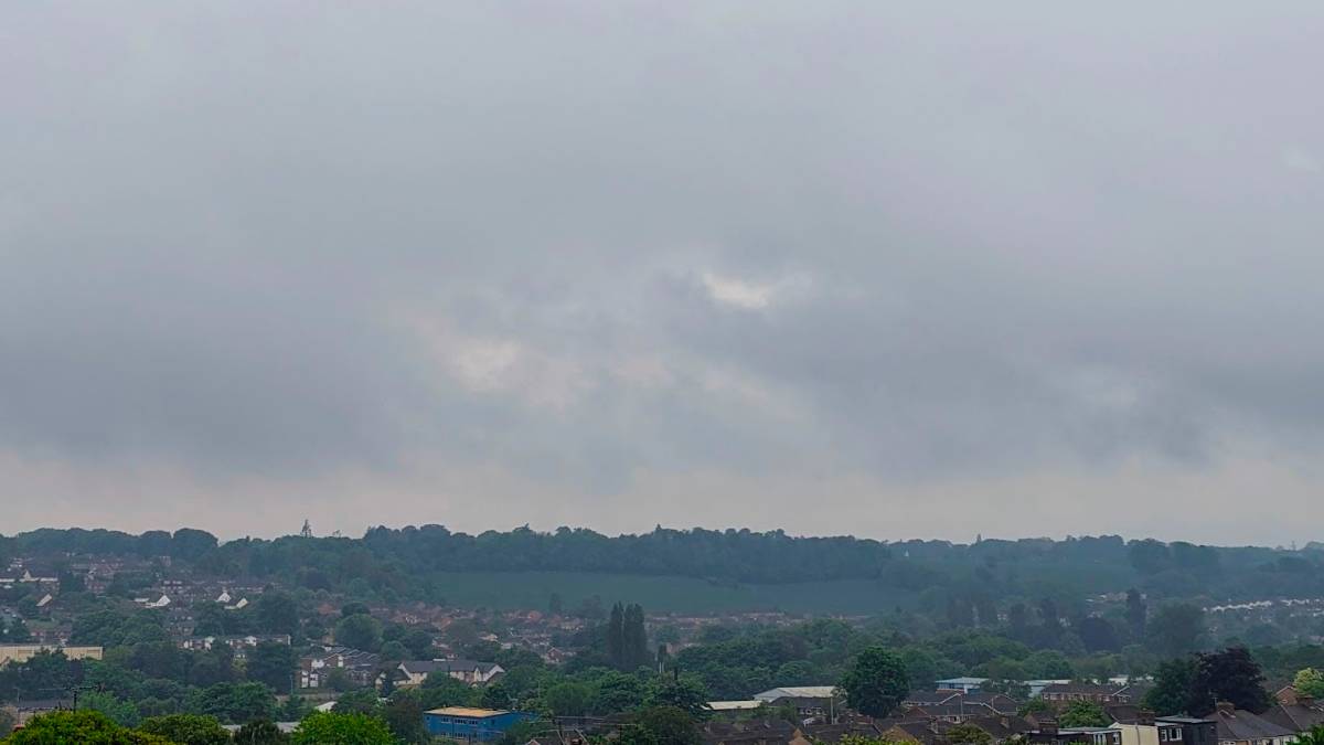 Overcast and wet weather Berkhamsted, Herts,, sent by Brian Gaze