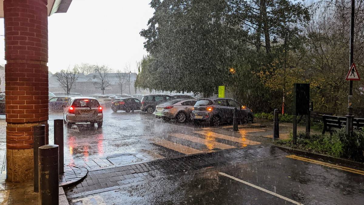 Autumnal downpour. Posted by Brian Gaze