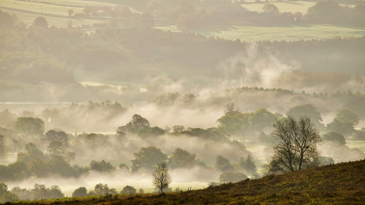 Sunny and misty in places this morning after last nights heavy rain. Posted by toppiker60