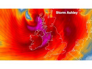 Storm Ashley brings rain and strong winds